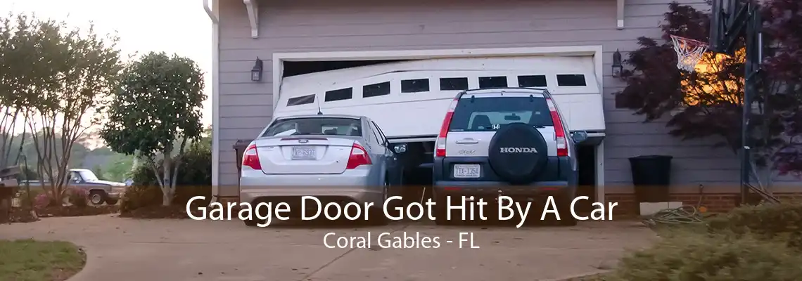 Garage Door Got Hit By A Car Coral Gables - FL