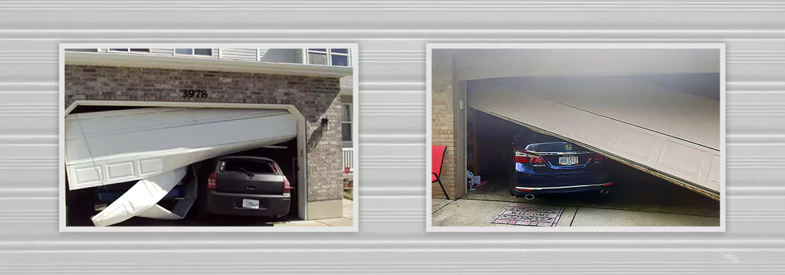 Repair Commercial Garage Door Got Hit By A Car in Coral Gables, Florida